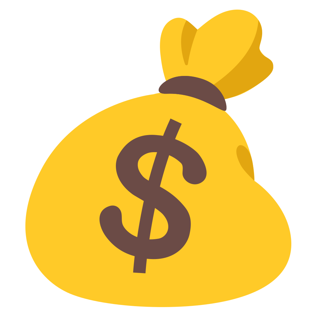 Icon depicting a money bag
