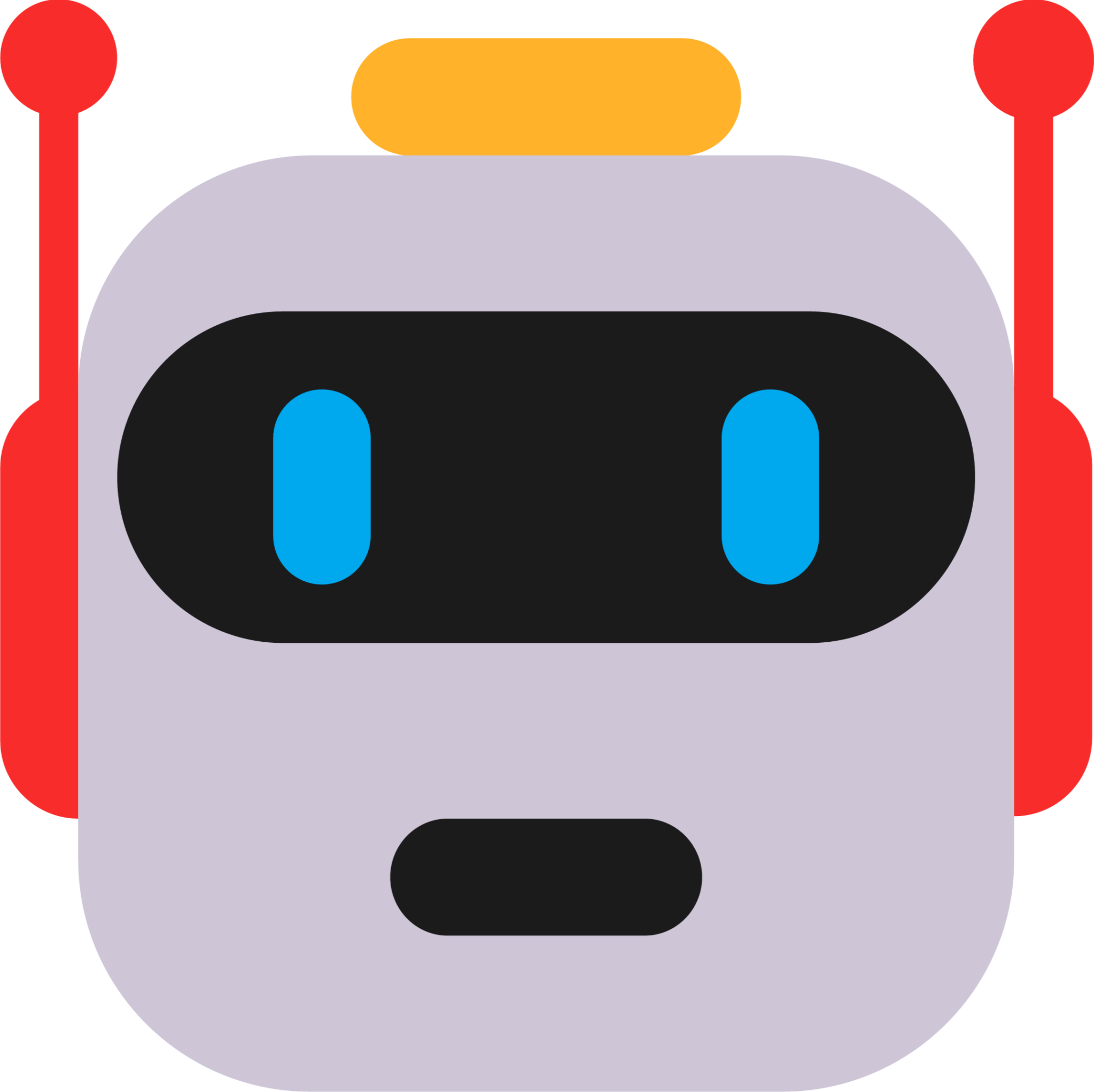 Robot head that is crossed out